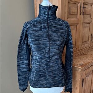 Columbia Black and Gray Striped Pullover